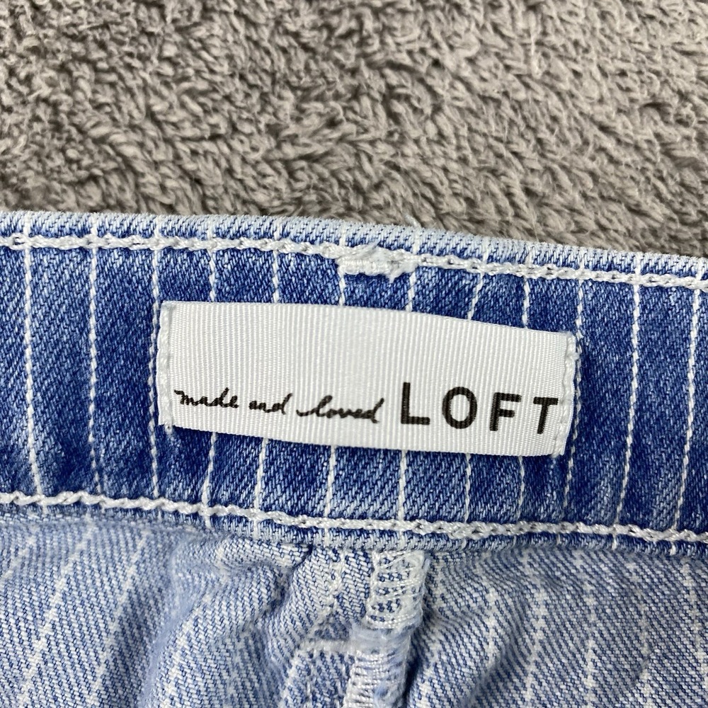 Loft Cutoff Shorts Womens‎ Size 6 28W Blue The Kick Crop - Picture 8 of 15